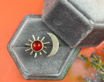 Sunstone Sun und Mond verstellbarer Ring • Geschenkidee