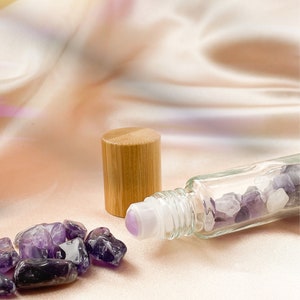 Crystal Infused Essential Oil Roller • Amethyst Infused • Lapis Lazuli Infused • Lavender • Peppermint