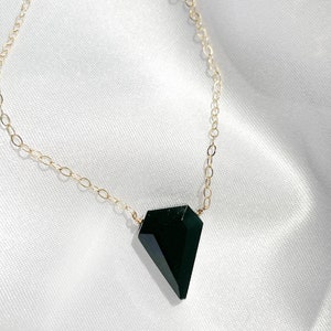 Black Tourmaline Dainty Necklace - Protection Necklace