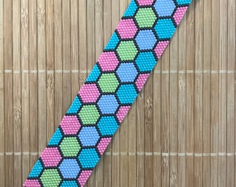 Honeycomb Even Count Peyote Bracelet Pattern Kit