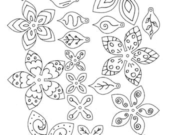 Shrinky-Bits  Floral 6  20pcs.