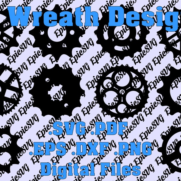 10 Bike Sprocket Gears | .SVG .PDF .EPS .dxf .png | Digital Files | Hipster Accessory Decor Sticker Design Silhouette Cricut Cutting Stencil