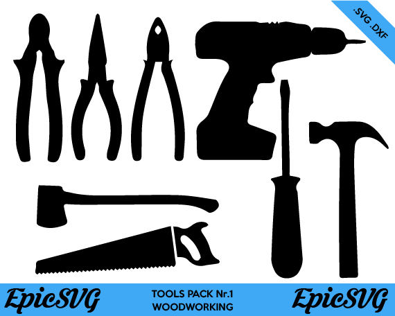 Download Woodworking Tools .SVG .DXF clipart Vector Graphic Tools ...