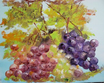 trio of fall grapes still life