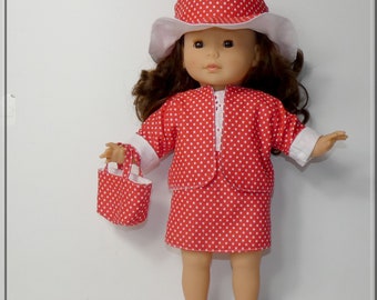 Dress, jacket, hat, bag, shorts and headband for doll 36 cm, doll clothing, doll accessories 36 cm Corolle, doll doll Corolla