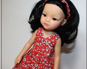 Dress, cache, heart, doll 32 cm, headband, for, doll, 32 cm, clothing, doll 32 cm, accessory, doll, 32 cm, dress,