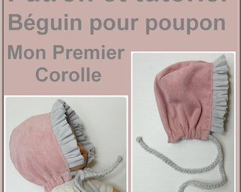 Patron et tutoriel béguin Pour un poupon Mon Premier Corolle