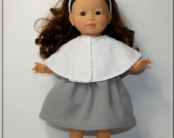 Robe, cape, bloomer et bandeau de tête pour poupée 36 cm, Poupée Ma Corolle 36 cm, vêtement pour poupée 36 cm, cape, robe, bloomer, bandeau