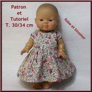 Wzór, poradnik, sukienka, Bloomer, dla dziecka, 30 cm, tutorial, szycie, uszyć, odzież, dla dziecka, 30 cm, wzór, szycie, szycie