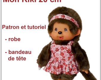 Vintage Kiki Monchhichi Sekiguchi by Ajena 70-80s, Blue Eyes, Made