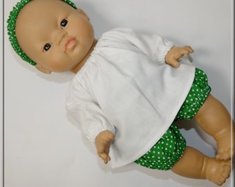 Tunic, bloomer and headband for 30/34 cm doll, clothes for Paola Reina Gordis doll, accessory for Paola Reina Gordis doll