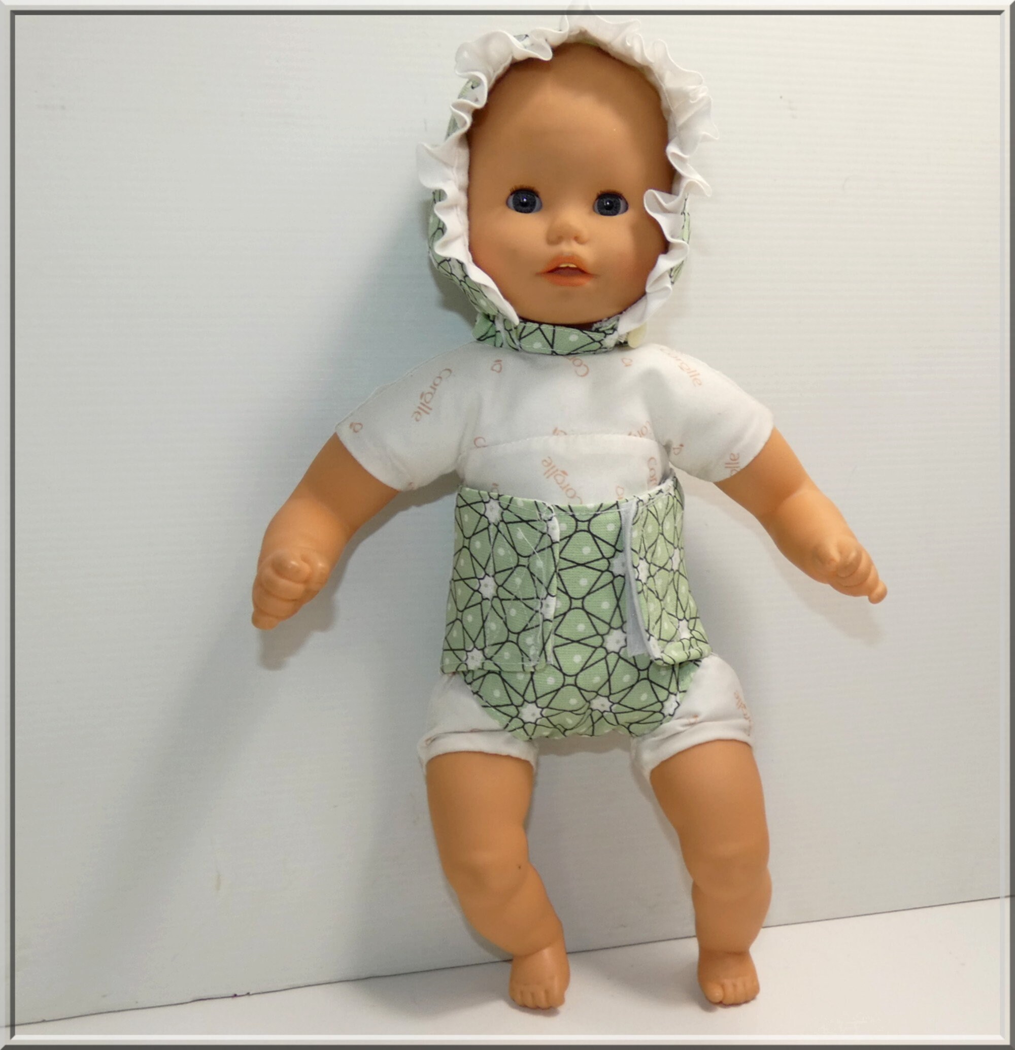 Couche & Vêtement Pour Poupée De 30cm (Style Corolle, Reborn) - Fait Main En Coton - France - Neuf