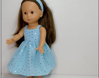 Dress and headband for Gotz 27cm doll "just like me",