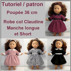 Tutorial and pattern Long Sleeve Dress and Shorts for 36 cm doll, DIY sewing for 36 cm doll, Diy sewing for 36 cm doll, Diy sewing