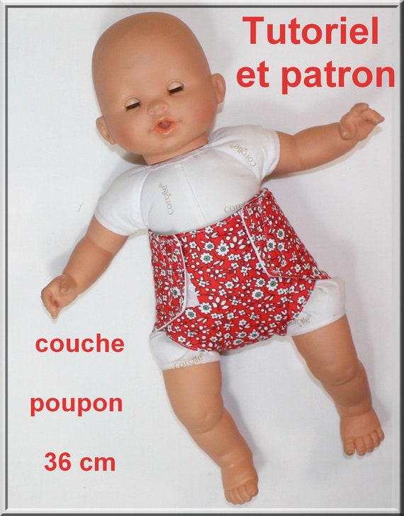 Patron, et, tutoriel, couche, poupon, Corolle, 36 cm, patron, de, couture,  accessoire, vêtement, poupon, 36 cm, couche, pour, poupon, 36 cm -   Canada