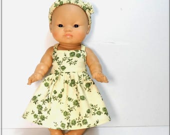Dress and headband for Paola Reina Gordi baby doll