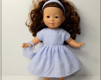 Dress, bag, shorts and headband for a 36cm Ma Corolle doll