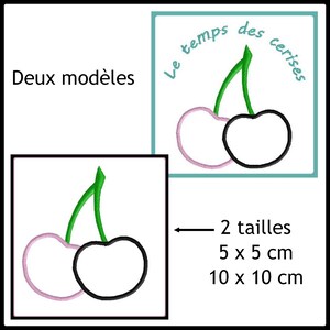 Cerise, appliqué, broderie, fichier, broderie, le, temps, des, cerises, cerise, broderie, broderie, machine, appliqué, cerise, cerise, image 2