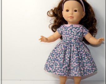 Dress, bloomer and headband for doll 36 cm, doll garment 36 cm, accessory for doll 36 cm from Corolle, doll Corolla 36 cm