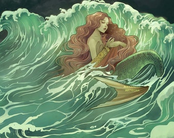 Carried On Waves ART PRINT