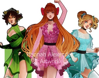 A3 Prints: Powerpuff Girls