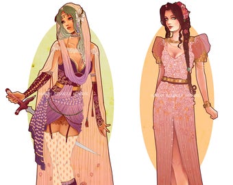 IMPRESIONES DE ARTE A4 // Art Nouveau Final Fantasy Heroes