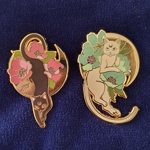 Lunar Cats Pin