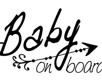 Download babies on board svg file for vinyl