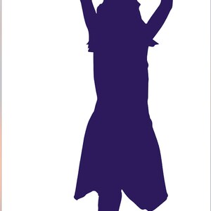 Meisje Praising .svg bestand voor vinyl