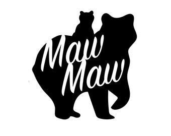 Maw Maw Bear SVG file for Vinyl Cutting 1 - 13 cubs