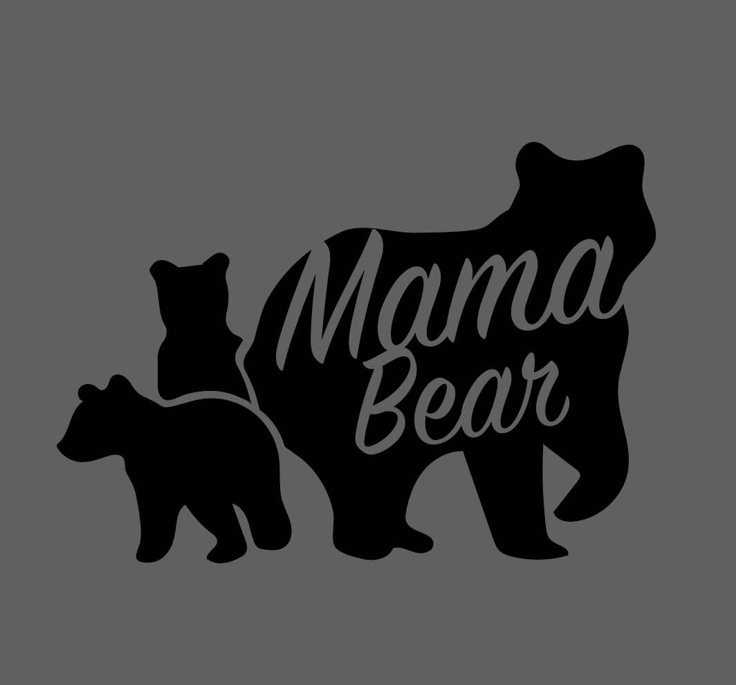 Download Mama Bear with cubs .SVG file for vinyl cutting | Etsy