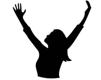 Women Praising .svg file for vinyl