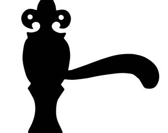 Door Handle Decorative antique .svg file for vinyl