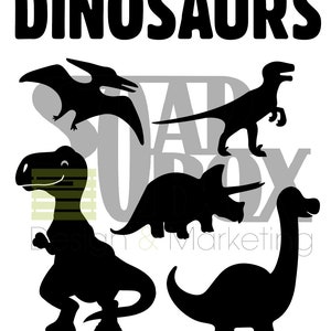 Dinosauro. File in formato SVG per T-Rex Triceratops Velociraptor pterodattilo brontosauro di taglio del vinile