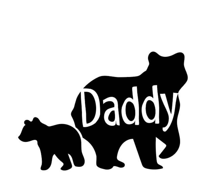 Download Daddy Bear with cubs .SVG file for vinyl cutting | Etsy
