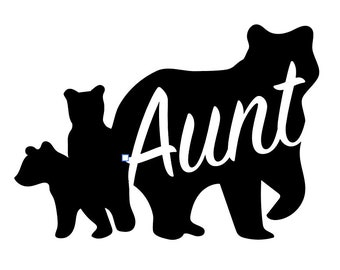 Aunt Bear 1-8 cubs SVG file for cutting