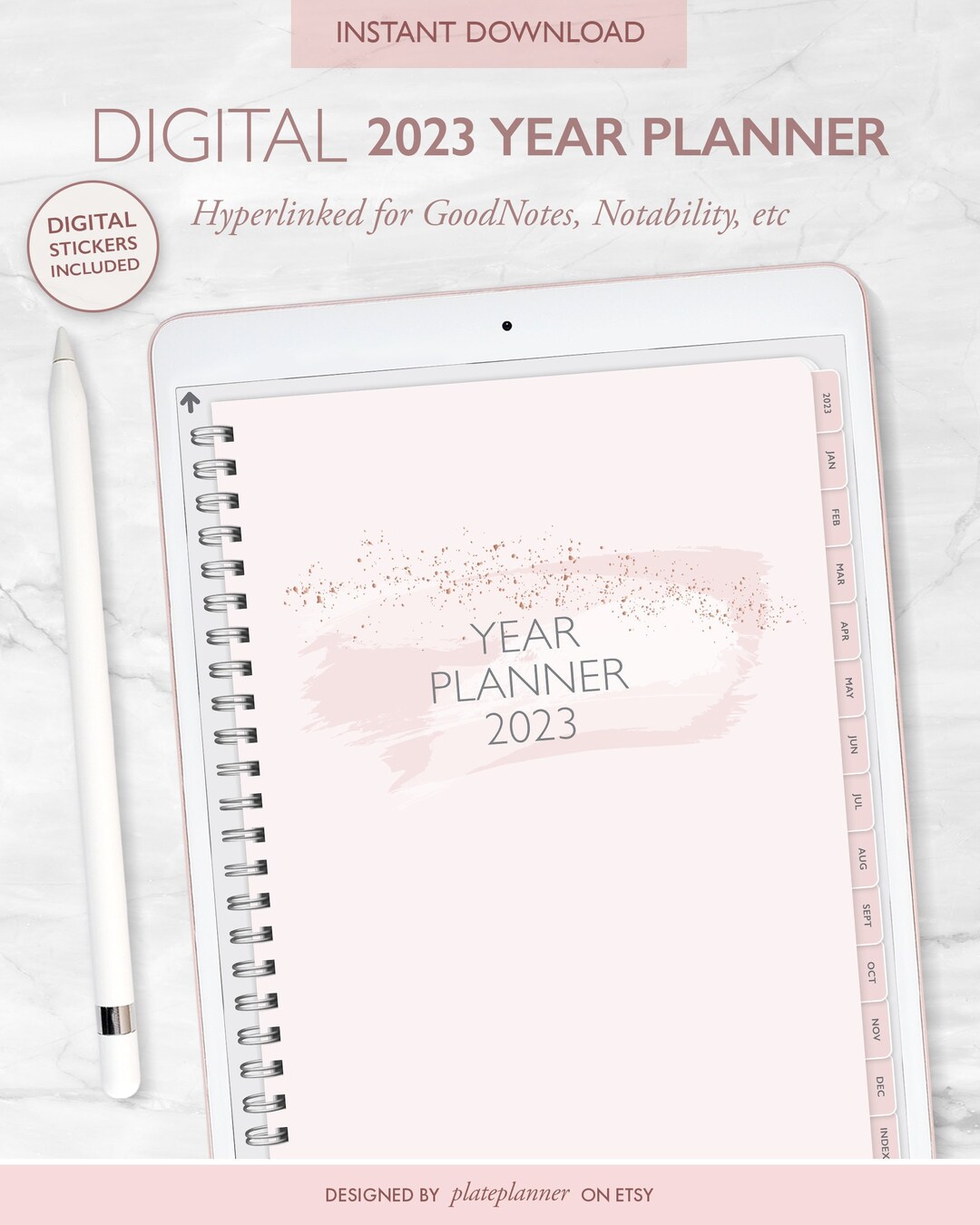 Free digital planner 2023 goodnotes booytele
