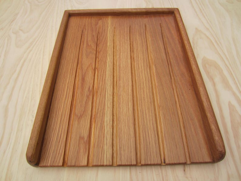 Large Sloping Solid Oak draining board for Belfast sink for Quality all Our Oak boards screwed and glued with oak dowels to cover not Nailed image 7