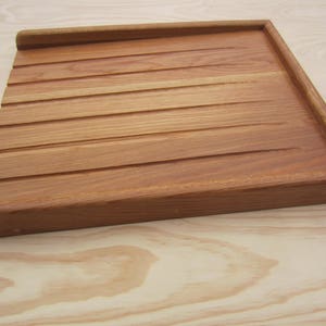 Large Sloping Solid Oak draining board for Belfast sink for Quality all Our Oak boards screwed and glued with oak dowels to cover not Nailed image 3