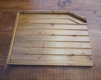 Left Hand Side Large Solid Pine Draining Board for a belfast/butler sink medium brown semi matt lacquer