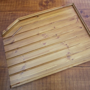 Right Hand Side Large Solid Pine Draining Board for a belfast/butler sink medium brown lacquer semi matt finish