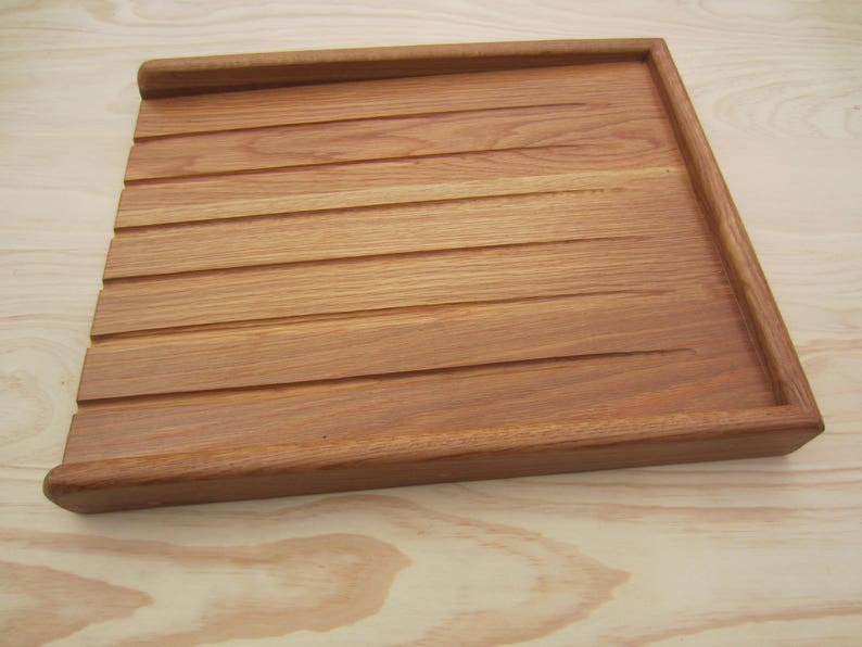 Large Sloping Solid Oak draining board for Belfast sink for Quality all Our Oak boards screwed and glued with oak dowels to cover not Nailed image 9