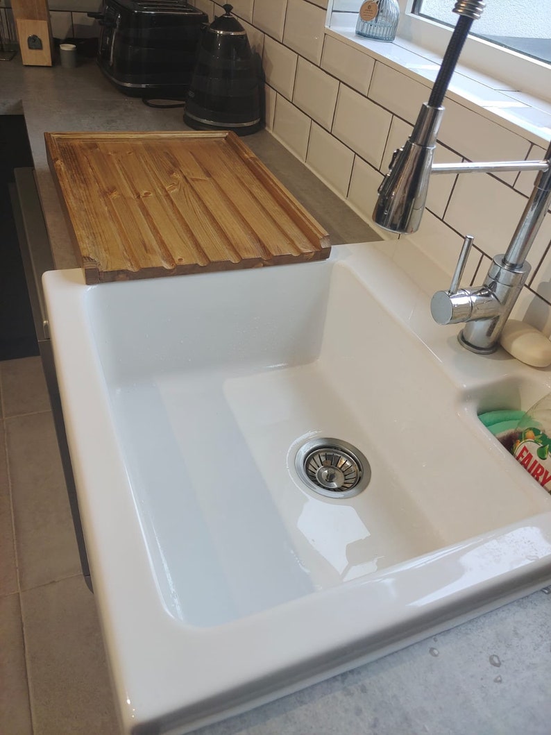 Raised Solid Pine Draining Board for a Belfast/butler Sink Etsy UK