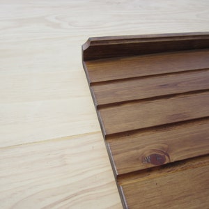 Large Solid Pine Draining Board for a belfast/butler sink medium finish made in Nottinghamshire England image 7