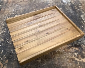 Large Sloping Pine Draining Board for a belfast/butler sink medium finish