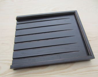 solid dark ASH draining board for a belfast/butler sink lacquer finish