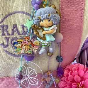 Strawberry Shortcake, Cherry Cuddler, Angel Cake Bag backpack charm