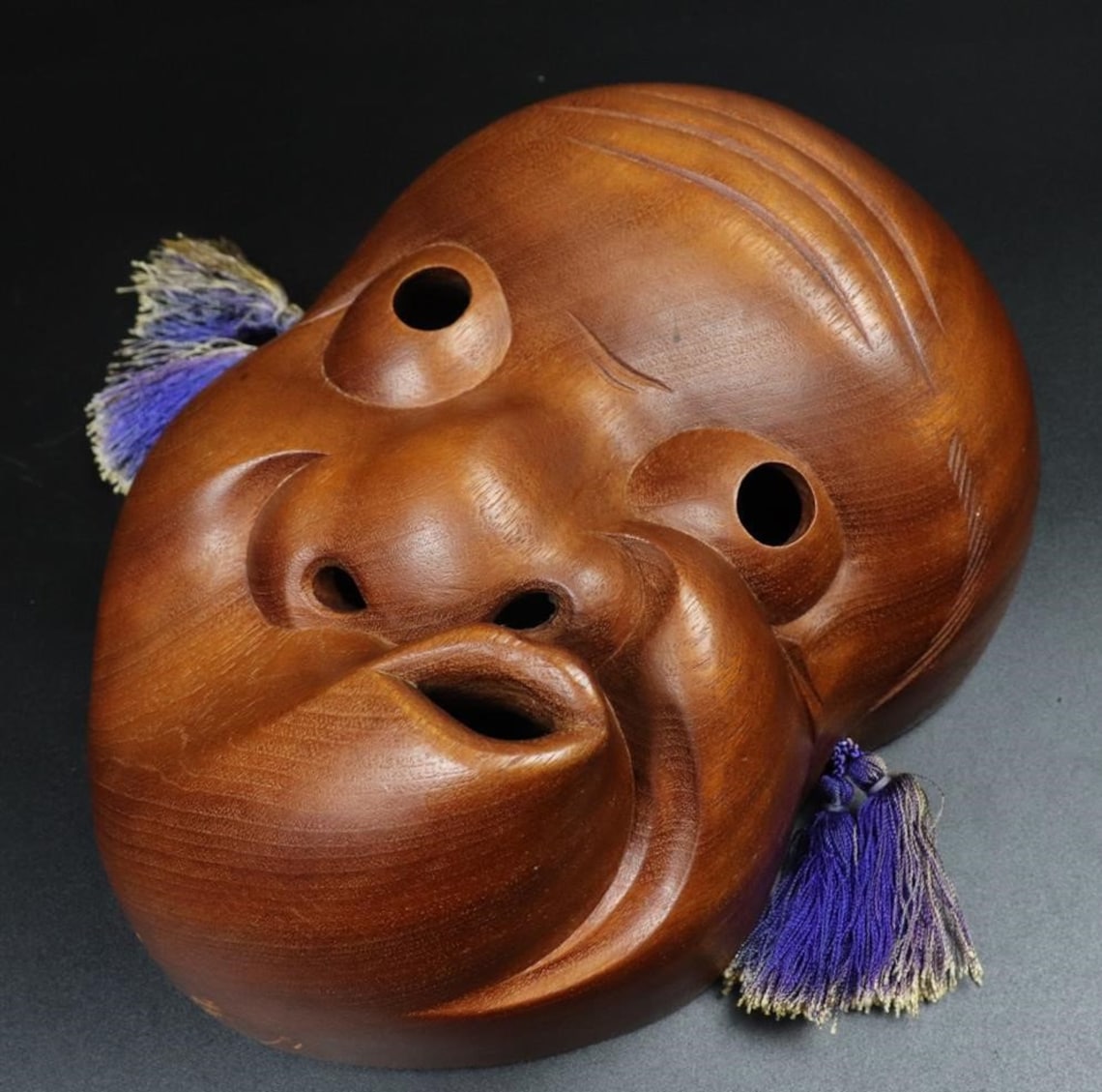 Máscara de Teatro Japonés Noh HYOTTOKO Firmado Etsy