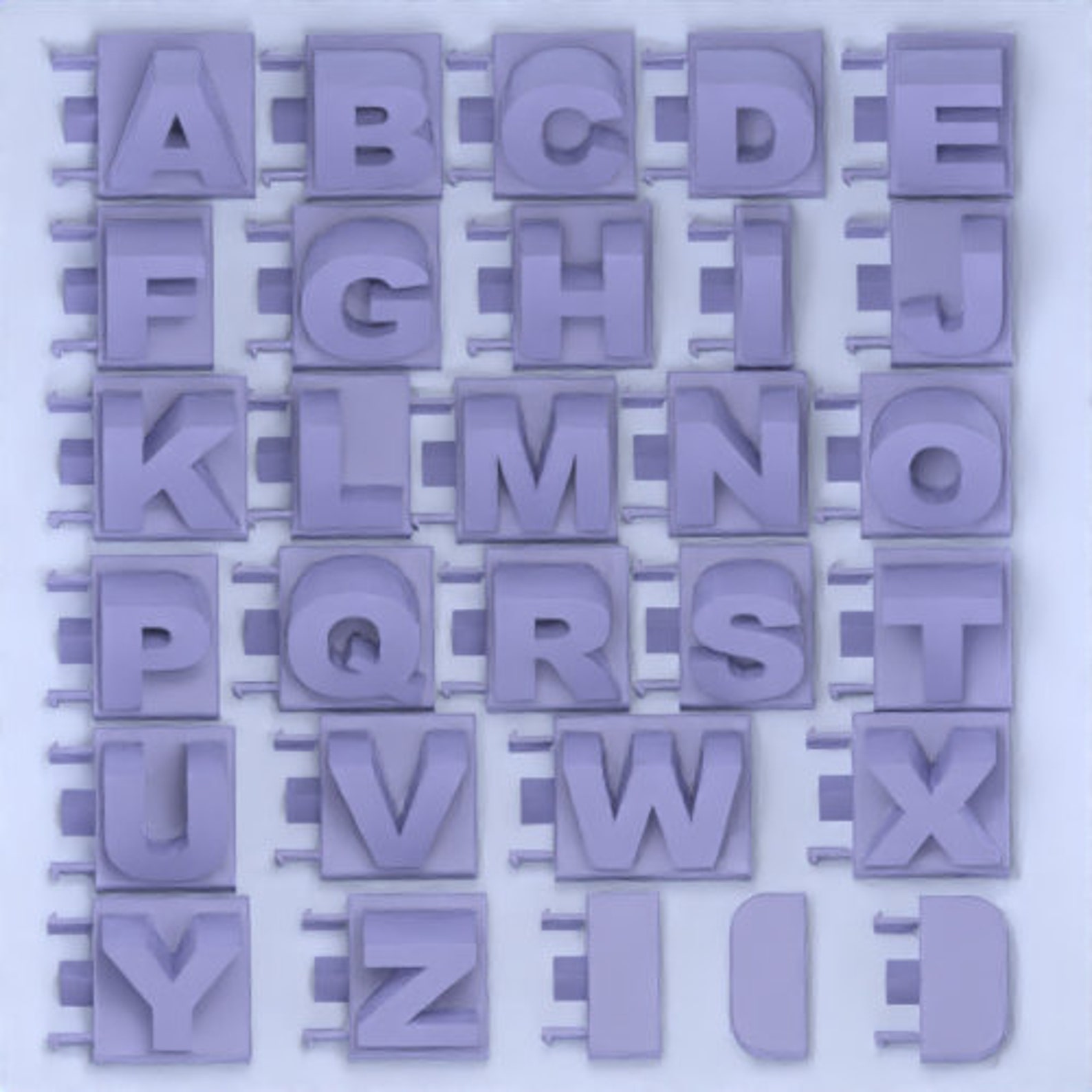Several Letters 3D Printed Letters Click Together Multiple Colours - Etsy