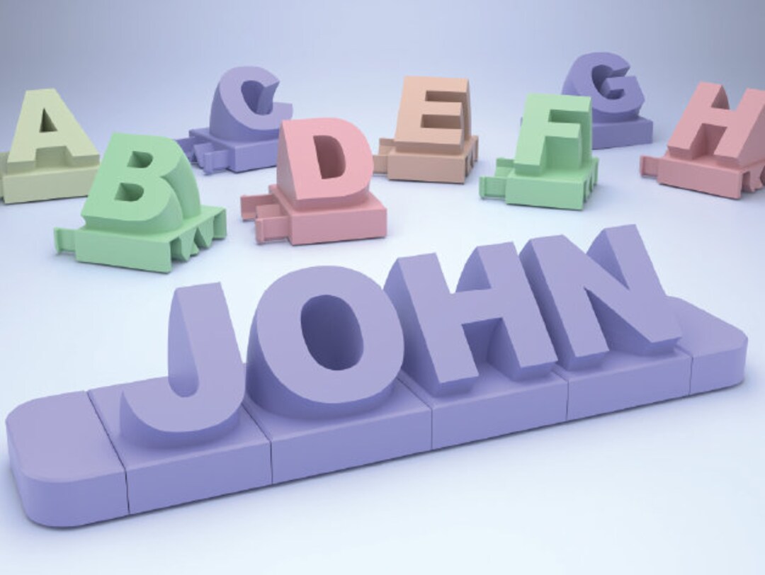 Several Letters 3D Printed Letters Click Together Multiple Colours - Etsy